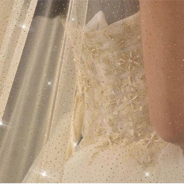 Luxurious sparkling wedding veil
