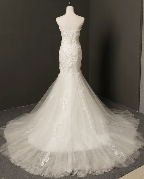 3d floral wedding dress