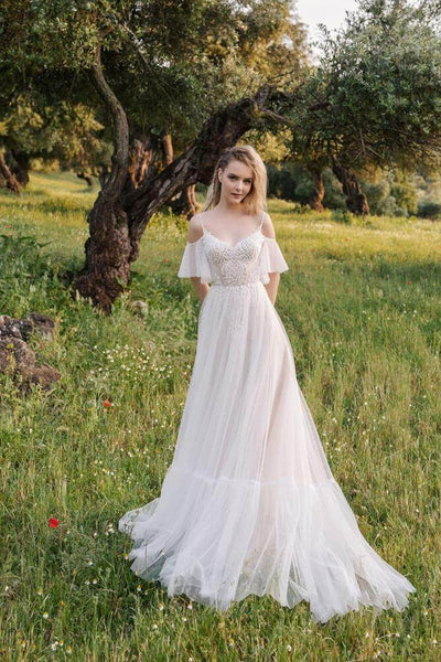 modern boho wedding dress